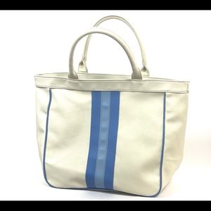 4/$25 Cream and Blue Travel Bag